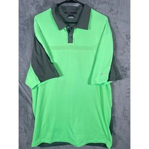 Nike Tiger Woods Golf Men's Polo Shirt Gray Green Size XXL
